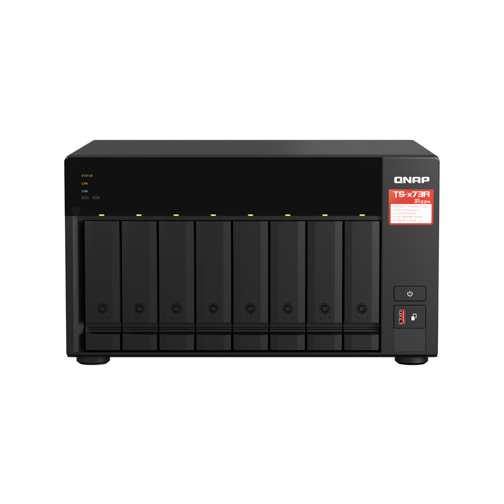 QNAP TurboNAS TS-873A 8Gb Ram 8xYuvalı Tower NAS
