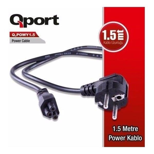 QPORT 1.5metre Q-POWY1.5 0.75mm Notebook Power Kablosu