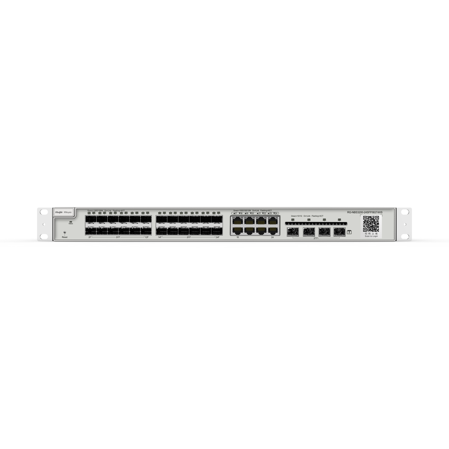 RUIJIE 24port GIGABIT 24X SFP / 4X 10GbE Yönetilebilir Switch RG-NBS3200-24SFP/8GT4XS