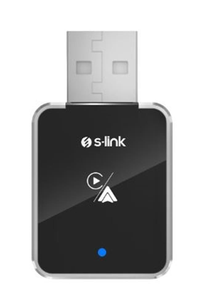 S-Link SL-CAR01 2in1 Android ve Apple Cihazlar Kablosuz Android Auto ve Carplay Adaptörü