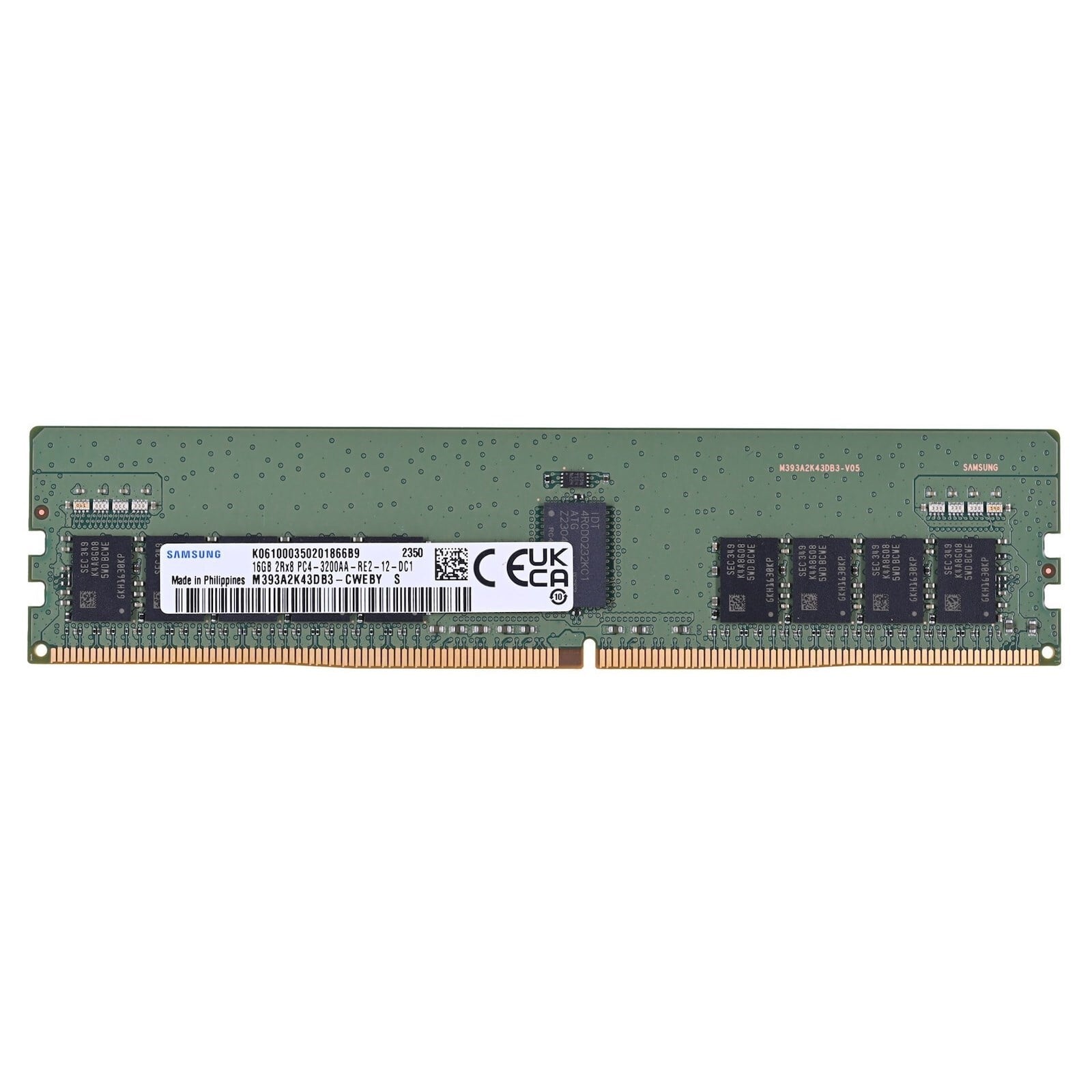 SAMSUNG SAMR3200/16 16GB 3200MHz DDR4 ECC SERVER RAM (DELL R640 / R740 / HPE DL380 Gen10 UYUMLU)