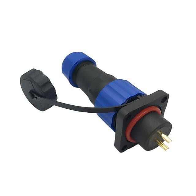 SD16 Su Geçirmez 2 Pin 16 Mm Dörtgen Konnektör (Fiş-Soket / Erkek-Dişi)