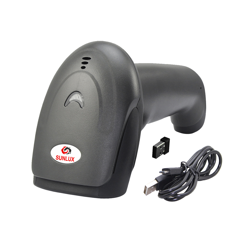 SUNLUX XL-9309B, EL Tipi, Laser, WiFi, Bluetooth, Kablosuz, 300Metre, 1D, Barkod Okuyucu