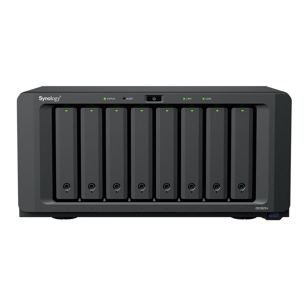 SYNOLOGY 8diskli Ryzen V1500B 8GB RAM-2-GbE Nas Server DS1825 PLUS