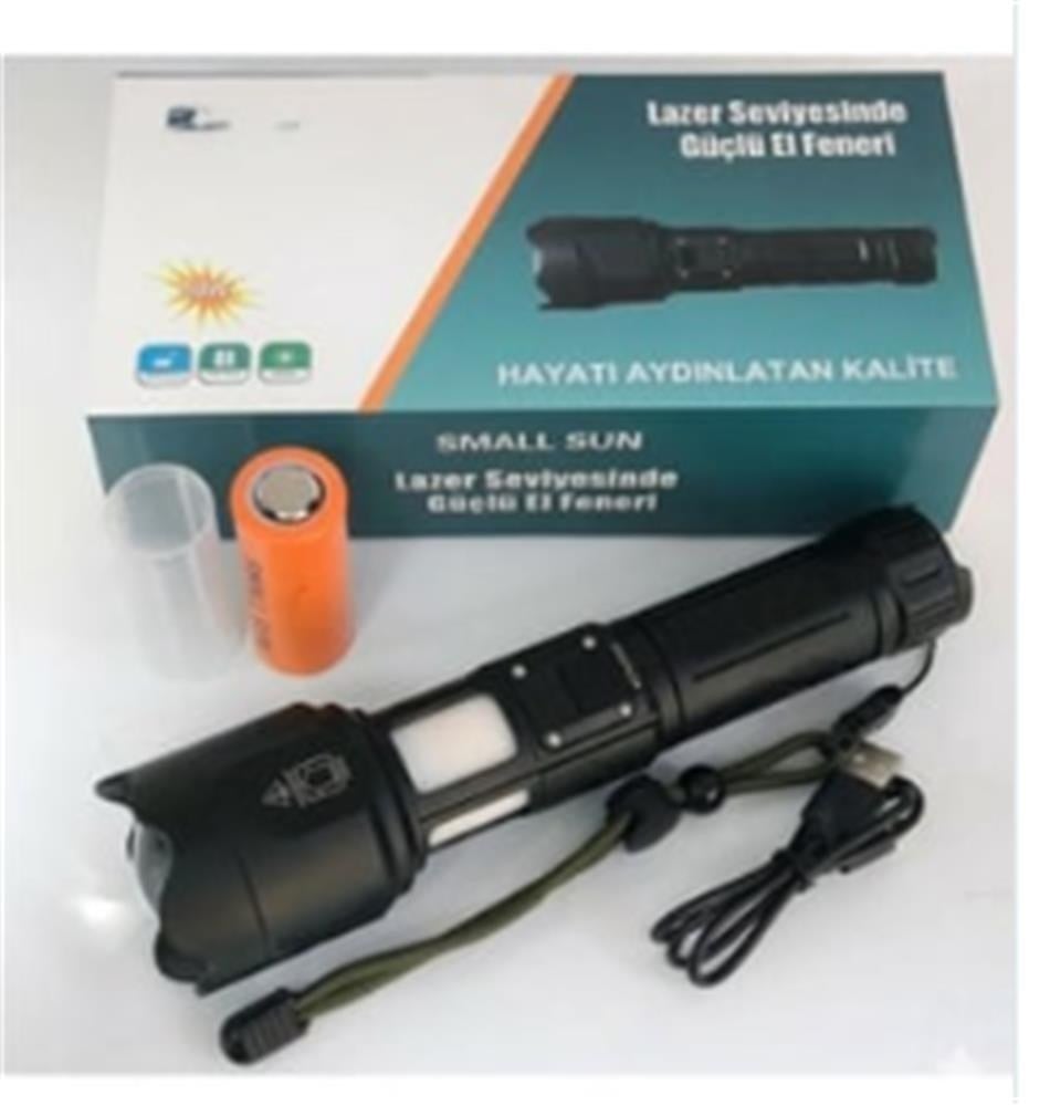 Small Sun SM-316 Metal Fener 50w Şarjlı Led Gösterge 5000Mah (25560 3 7v Lı-on Pil)