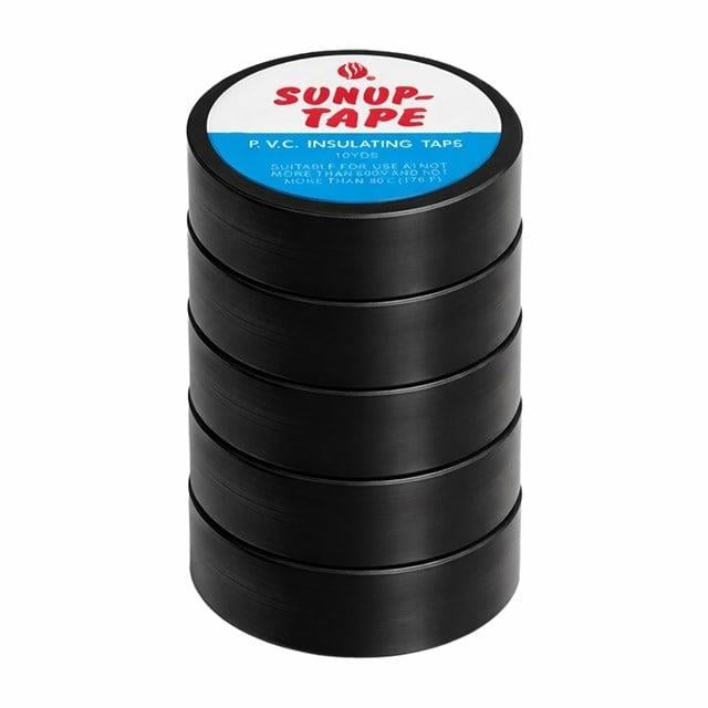 Sunup SN-27918 Siyah 0.13x18mm İzole PVC Elektrik Yalıtım Bant (5'li Paket)