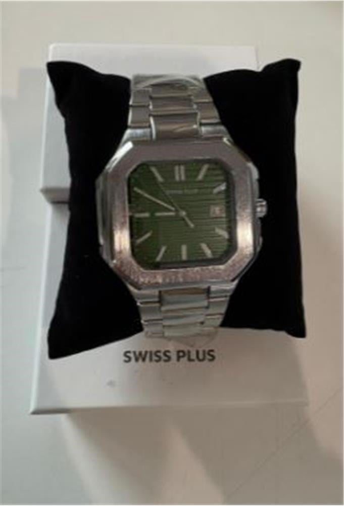 Swiss Plus Man Watch Premium Seri Model-7 RS23146 Green-Silver