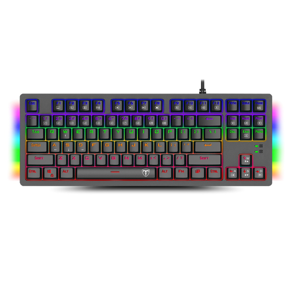 T-DAGGER BALI, T-TGK311-BL, USB Kablolu, Türkçe Q,  Rainbow Backlight, Blue Mekanik Switch, 87 Tuşlu, Gaming Klavye
