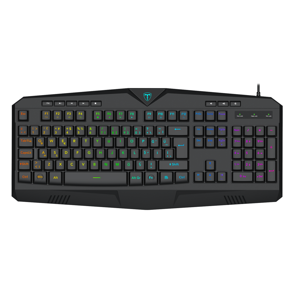 T-DAGGER TK205, SUBMARINE, USB Kablolu, Türkçe Q, RGB Backlight, Membran Tuşlar, 104 Tuşlu, Multimedya, Gaming Klavye