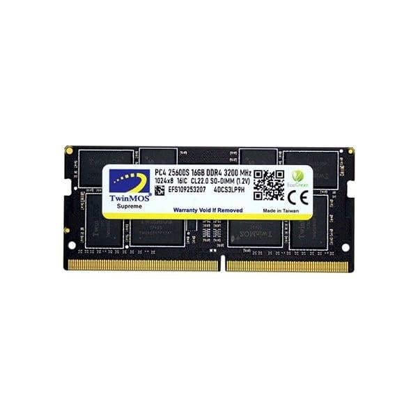 TWINMOS 16GB DDR4 3200MHZ NOTEBOOK RAM VALUE MDD416GB3200N