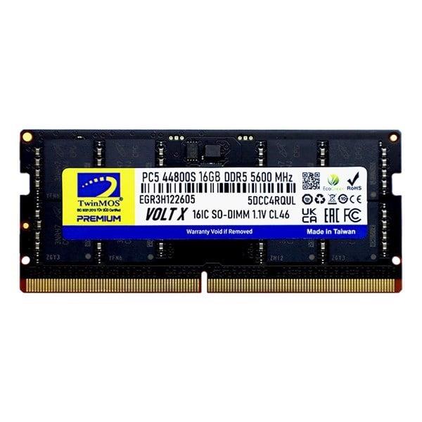 TWINMOS 16GB DDR5 5600MHZ CL46 NOTEBOOK RAM VOLT X TMD516GB5600S46