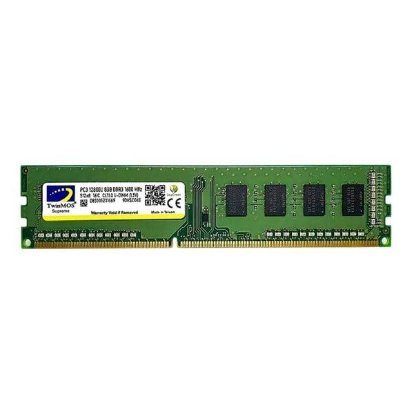 TWINMOS 8GB DDR3 1600MHZ CL11 PC RAM VALUE MDD38GB1600D 1.5v