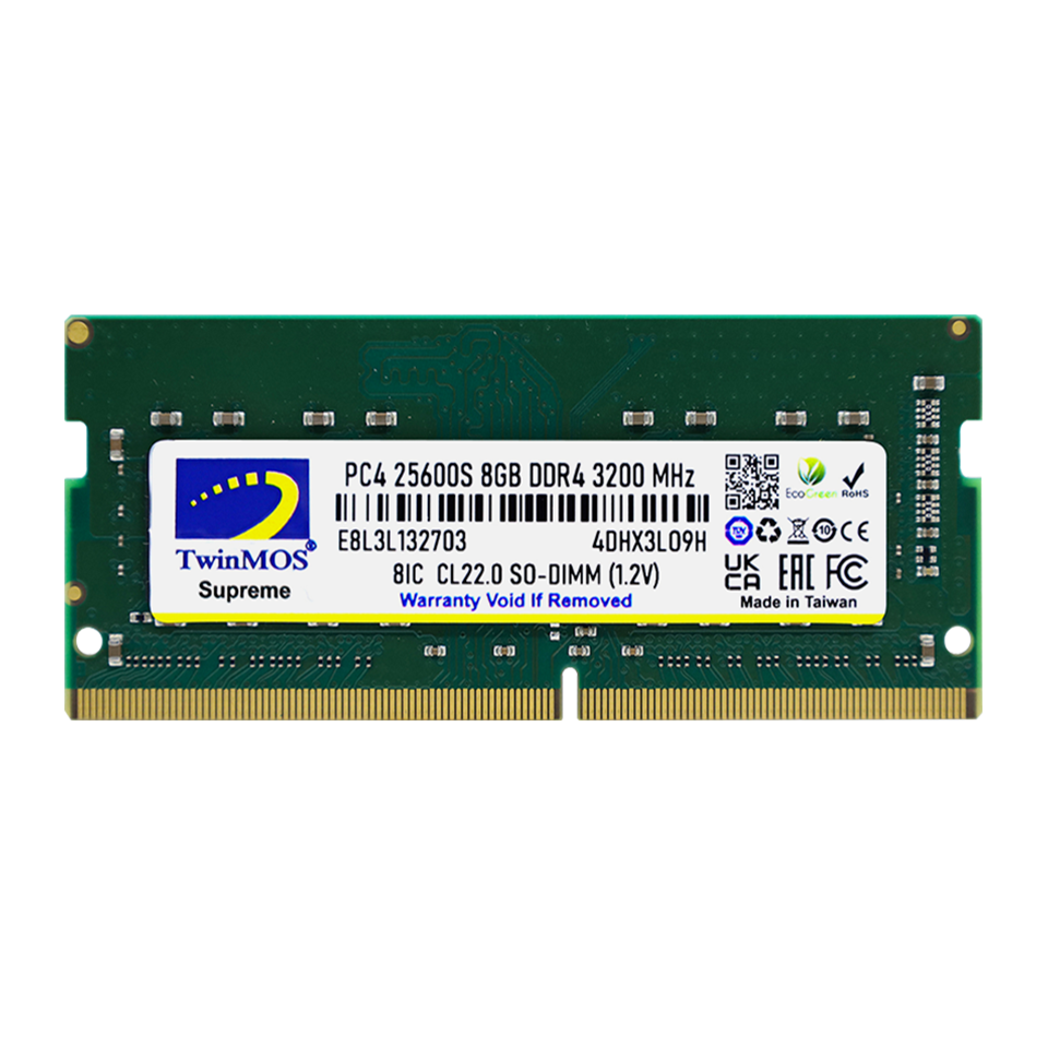 TWINMOS 8GB DDR4 3200MHZ NOTEBOOK RAM VALUE MDD48GB3200N