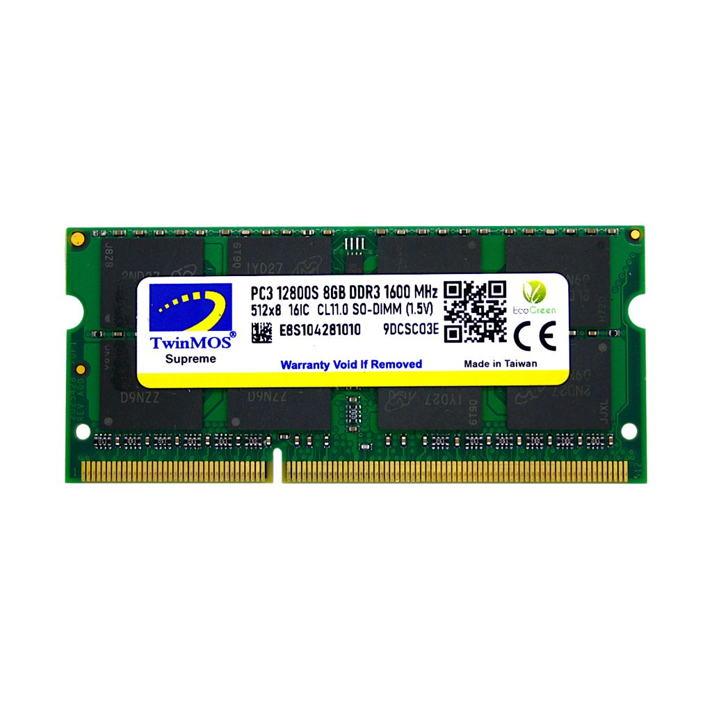 TwinMOS MDD38GB1600N, 8GB, DDR3, 1600MHz, 1.5V Notebook Ram