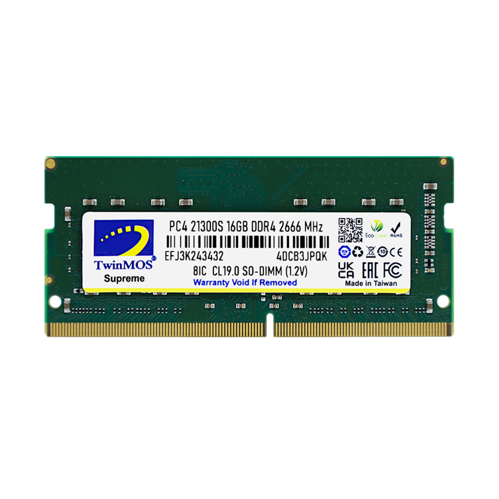 TwinMOS MDD416GB2666N, 16GB, DDR4, 2666MHz, 1.2V Notebook Ram