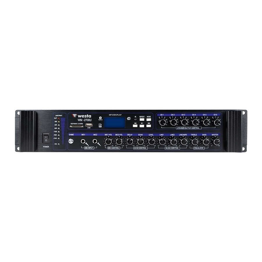 WESTA WM-2700U 700W 6 BÖLGELİ MIXER AMFİ