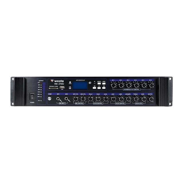 Westa WM-2700U 700W USB/BT/SD 6 Bölgeli Hat Trafolu Mikser Amfi - Anfi