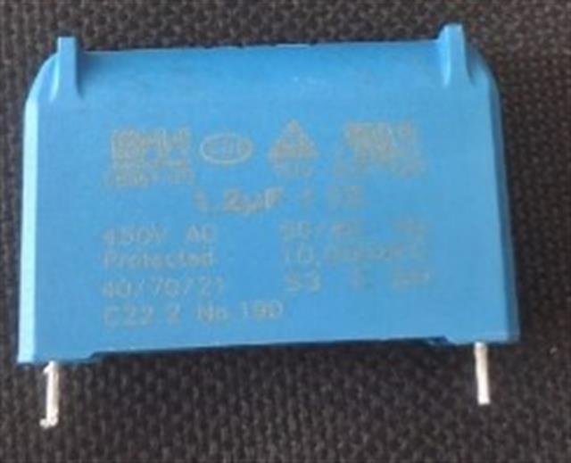 1.2µF 450VAC CBB61 Motor ve Fan Başlangıç Kondansatörü