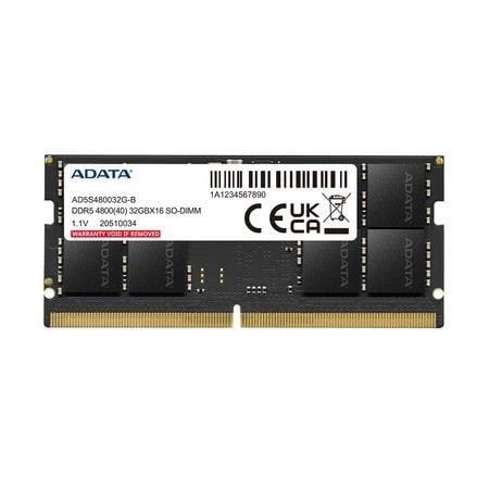 ADATA 32GB DDR5 4800MHZ NOTEBOOK RAM VALUE AD5S480032G-B