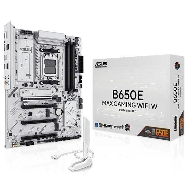 ASUS B650E MAX GAMING WIFI6E W DDR5 HDMI DP PCIE 5.0 AM5 ATX BEYAZ