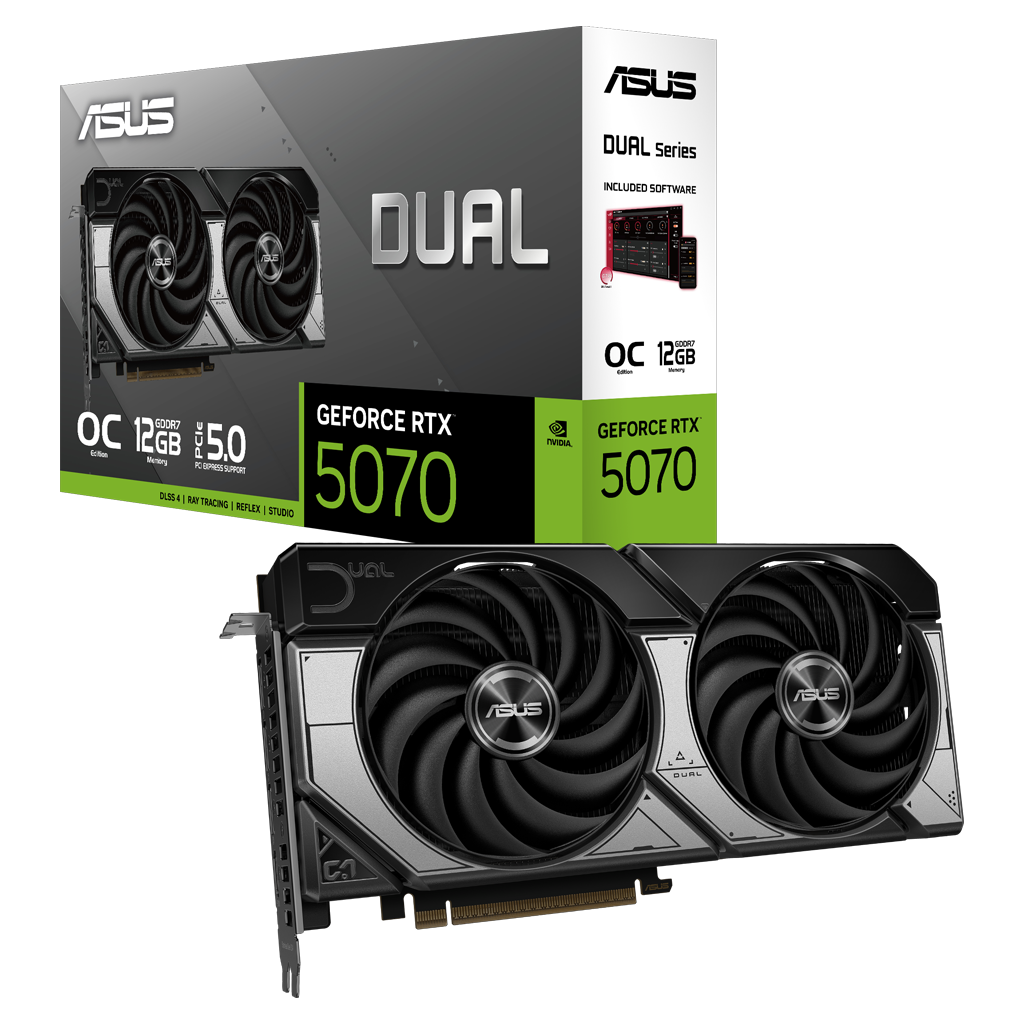 ASUS DUAL RTX5070-O12G, 12Gb, 192Bit, GDDR7, 1xHDMI, 3xDP GAMING Ekran Kartı