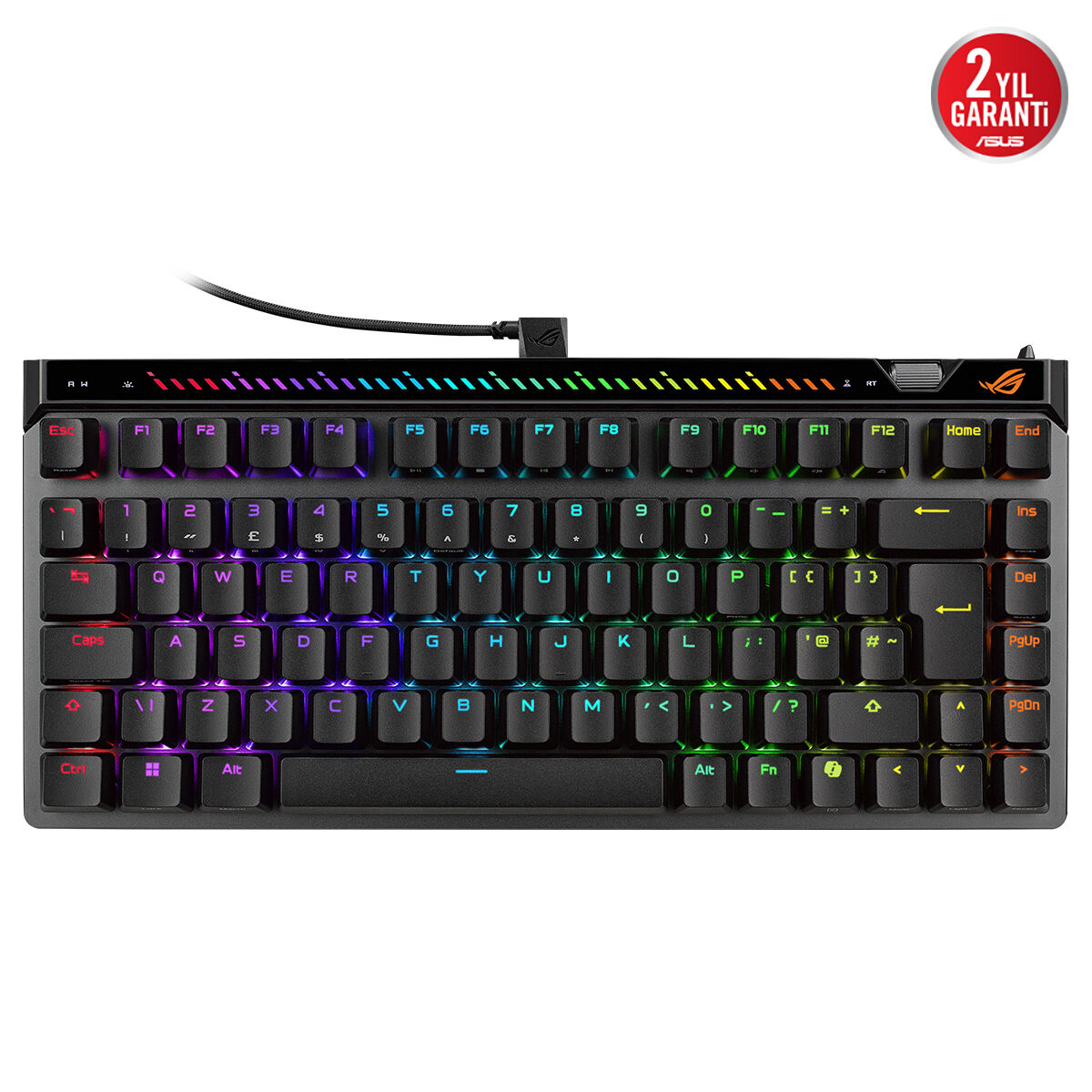 ASUS ROG Falchion Ace HFX 75% Rapid Trigger Manyetik Anahtarlı RGB İngilizce Q Kablolu Oyuncu Klavyesi