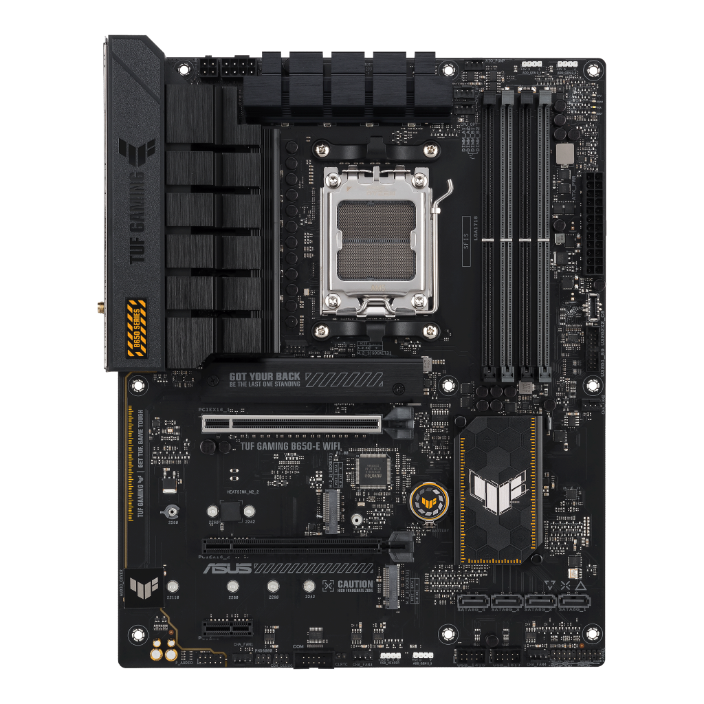 ASUS TUF GAMING B650-E WIFI, 4xDDR5, 3x M.2, HDMI, DP, Wi-Fi 6, Bluetooth v5.3, AMD Ryzen 7000 Serisi, AM5 Soket Anakart