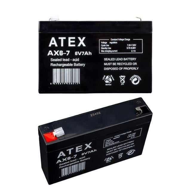Atex 6 Volt - 7 Amper Akü (150 x 50 x 94 mm)