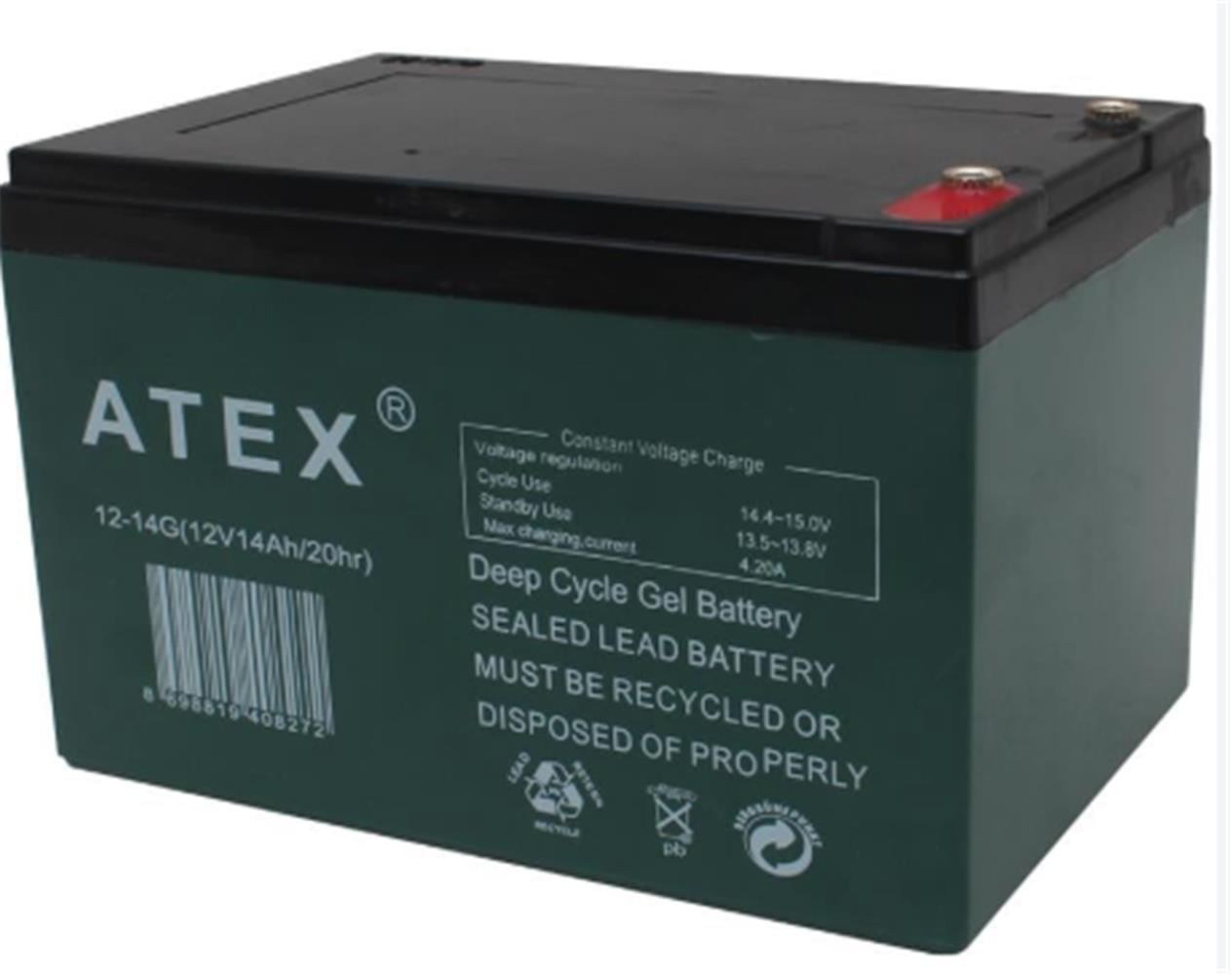 Atex AX-12V 14AH Jell Akü
