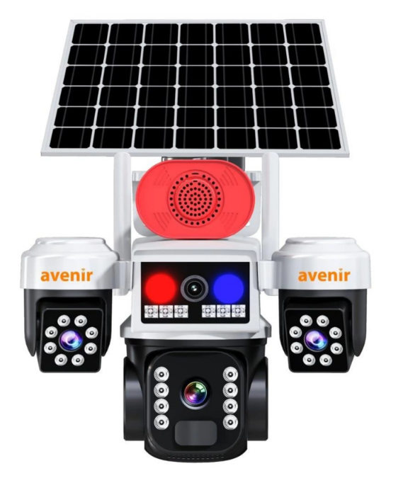 AVENIR 6MP AV-S264W 3-Kameralı 3PTZ WIFI Solar Kamera
