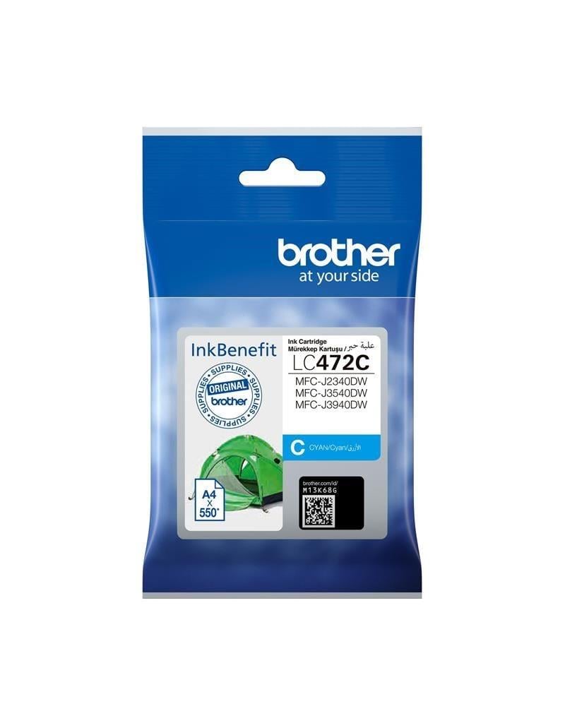 Brother LC472C Cyan Mavi 550 Sayfa Kartuş MFC-J2340-J3540-J3940