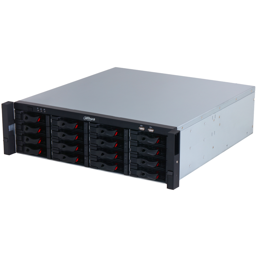 DAHUA  NVR616RH-128-XI, 128Kanal, 32Mpix, H265+, 16 HDD, 1080P Kayıt, 1280 Mbps Bant Genişliği, 4 Port 2500 Mbps LAN, RAID 0/1/5/6/10 NVR