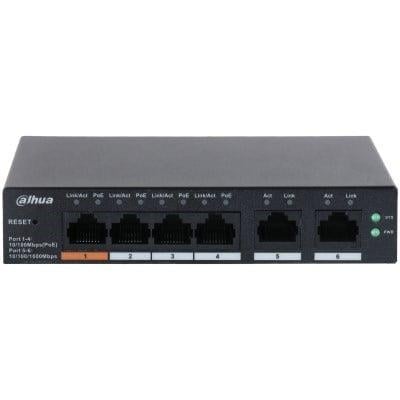 DAHUA 4port PoE 65w 2-Uplink 10/100 Cloud Yönetilebilir Switch CS4006-4ET-60