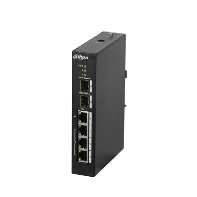 DAHUA 4port PoE 96w 2-SFP 10/100 Yönetilemez Endüstriyel Switch PFS3206-4P-96