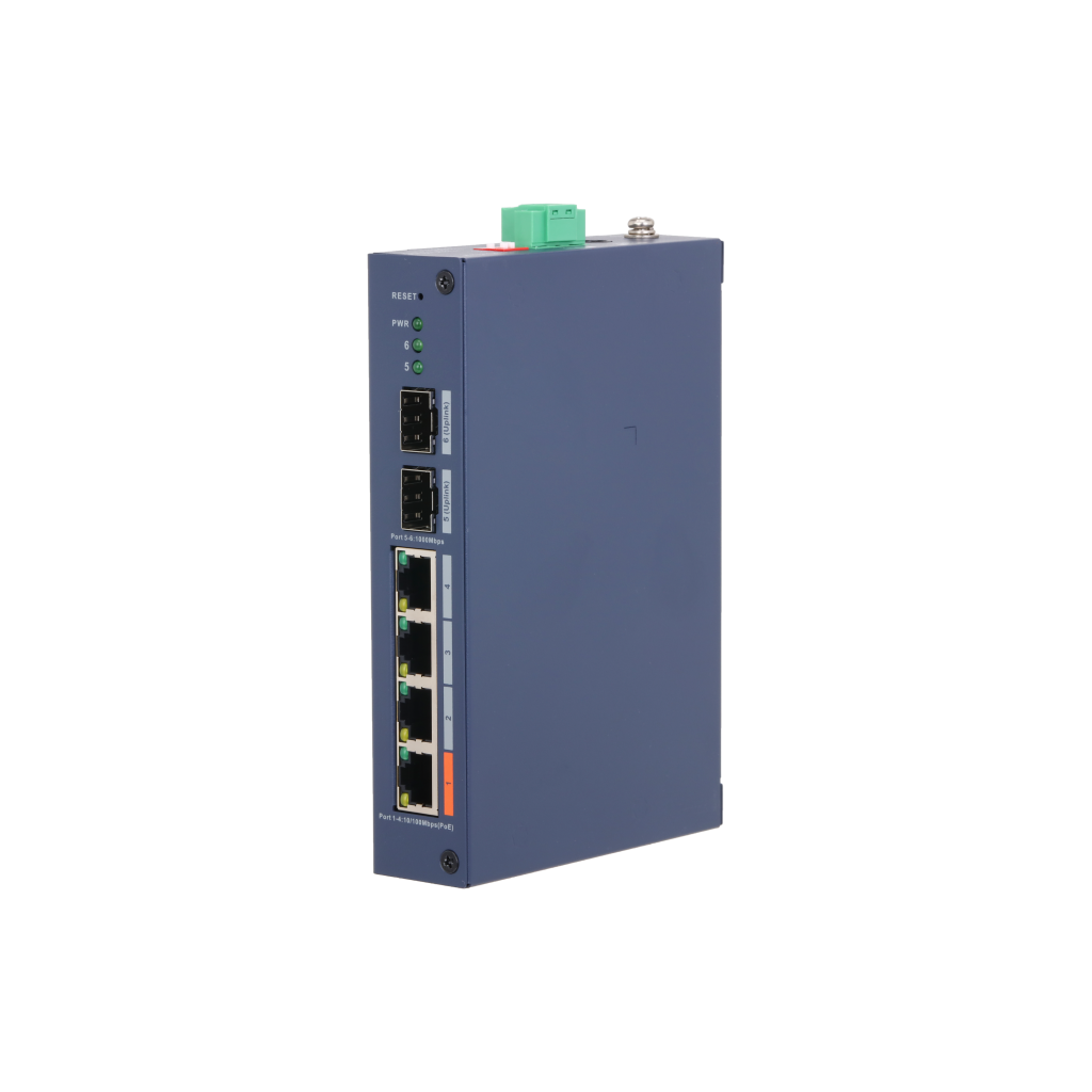 DAHUA CHS4206-4ET-60, 4 Port, Megabit, PoE 60W, 2 Port SFP, Cloud Yönetilebilir, Switch