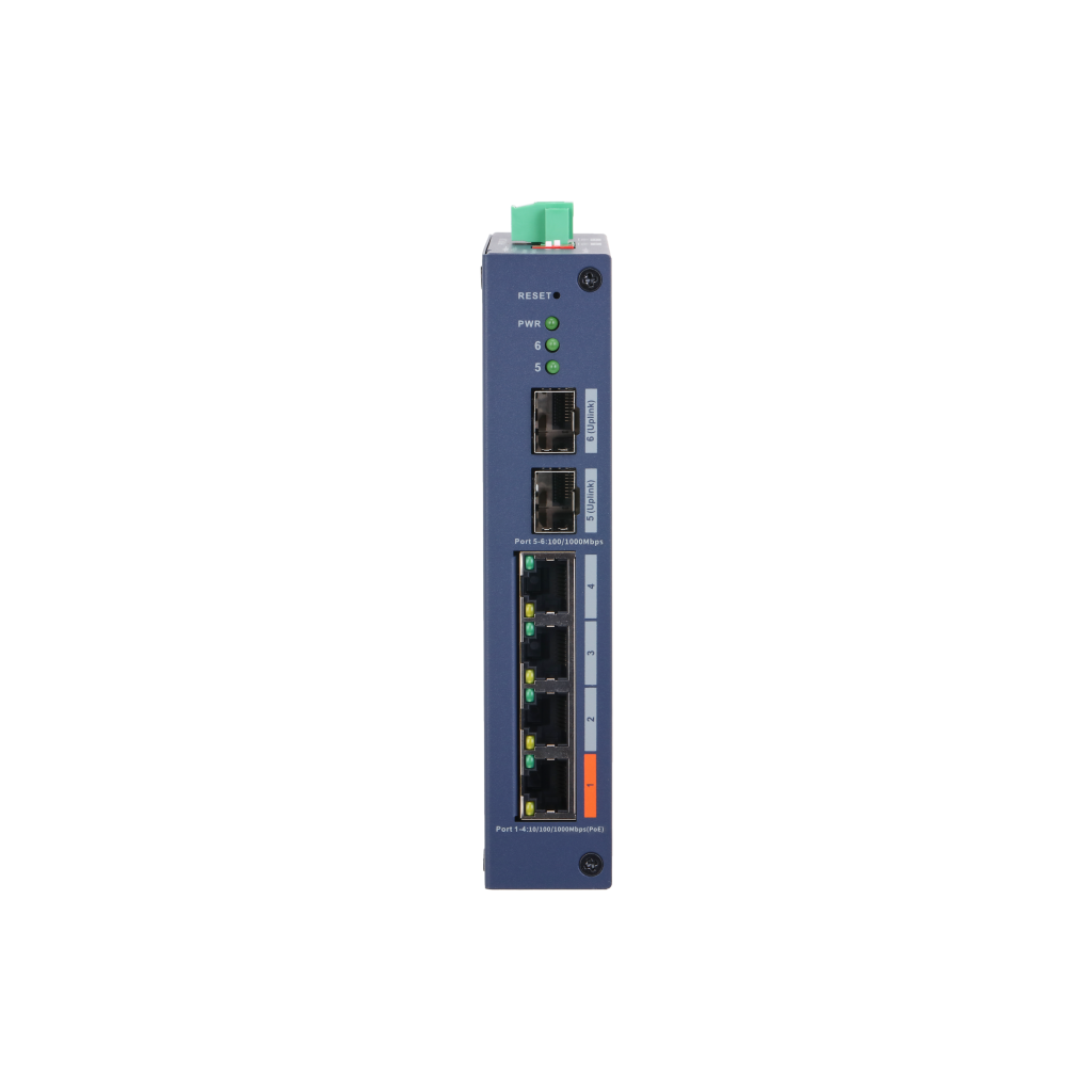 DAHUA CHS4206-4GT-60, 4 Port, Gigabit, PoE 60W, 2 Port SFP, Cloud Yönetilebilir, Switch