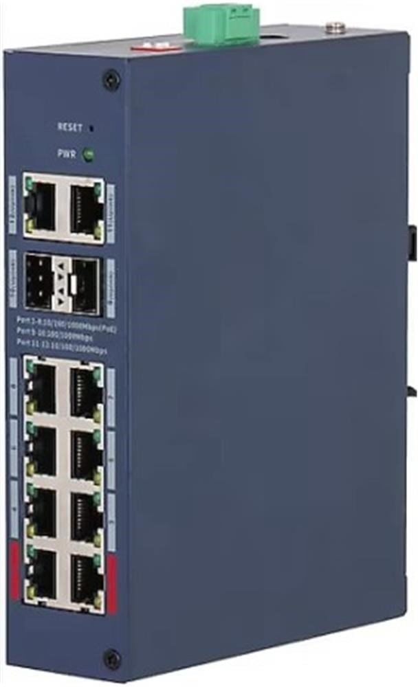 Dahua CHS4212-8GT-110 8 Port Gigabit PoE 110W 2 Port Uplink 2 Port SFP Cloud Yönetilebilir Switch