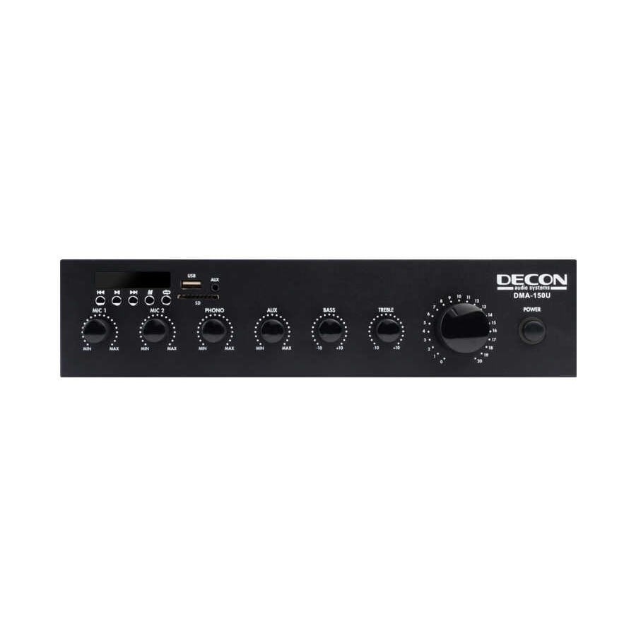DECON DMA-150U 150W 8 OHM/100V 12-24 DC MIXER AMFİ