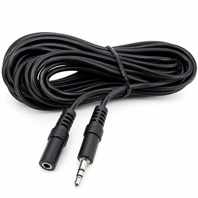 Elektromer EL-8942 Siyah 3.5mm Stereo Erkek/Dişi 10 Metre Uzatma Kablo