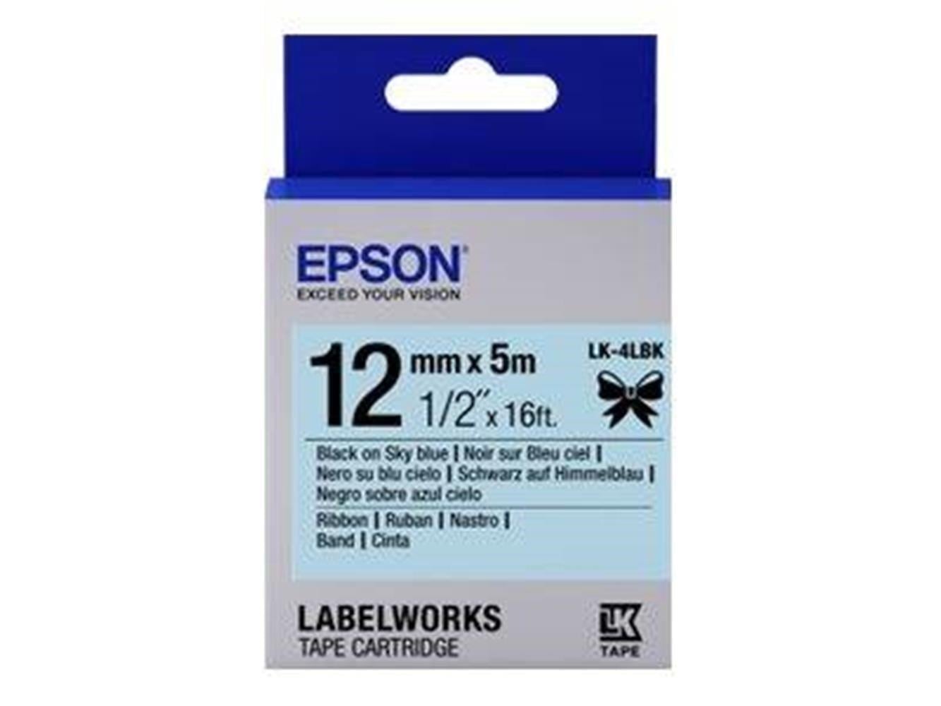 Epson LK-4WLN Beyaz Üzeri Mavi 12mm 9Metre Etiket