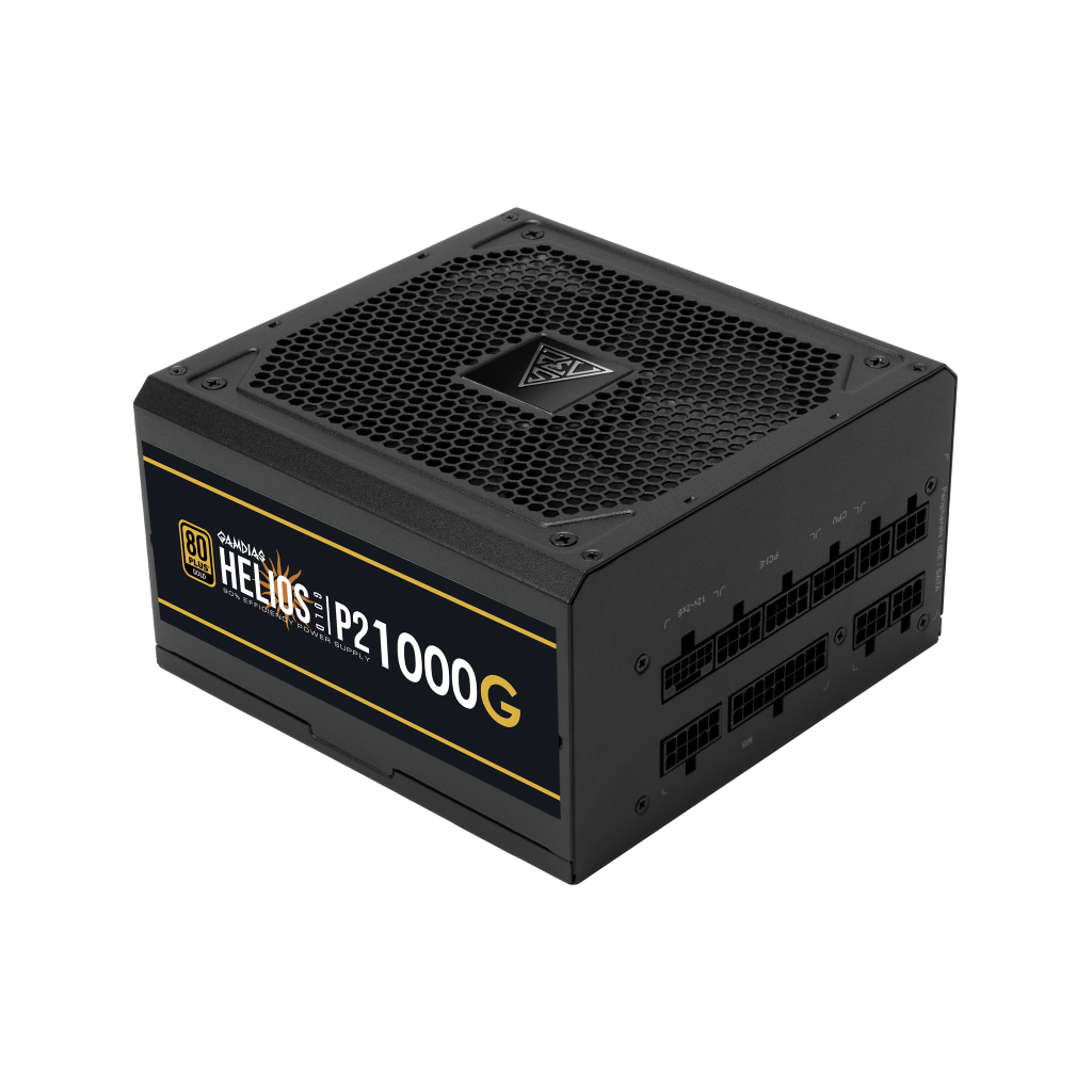 GAMDIAS HELIOS P2-1000G, 1000W, 80+ Gold, Full Modüler, Aktif PFC, GAMING, ATX, Power Supply (PSU)