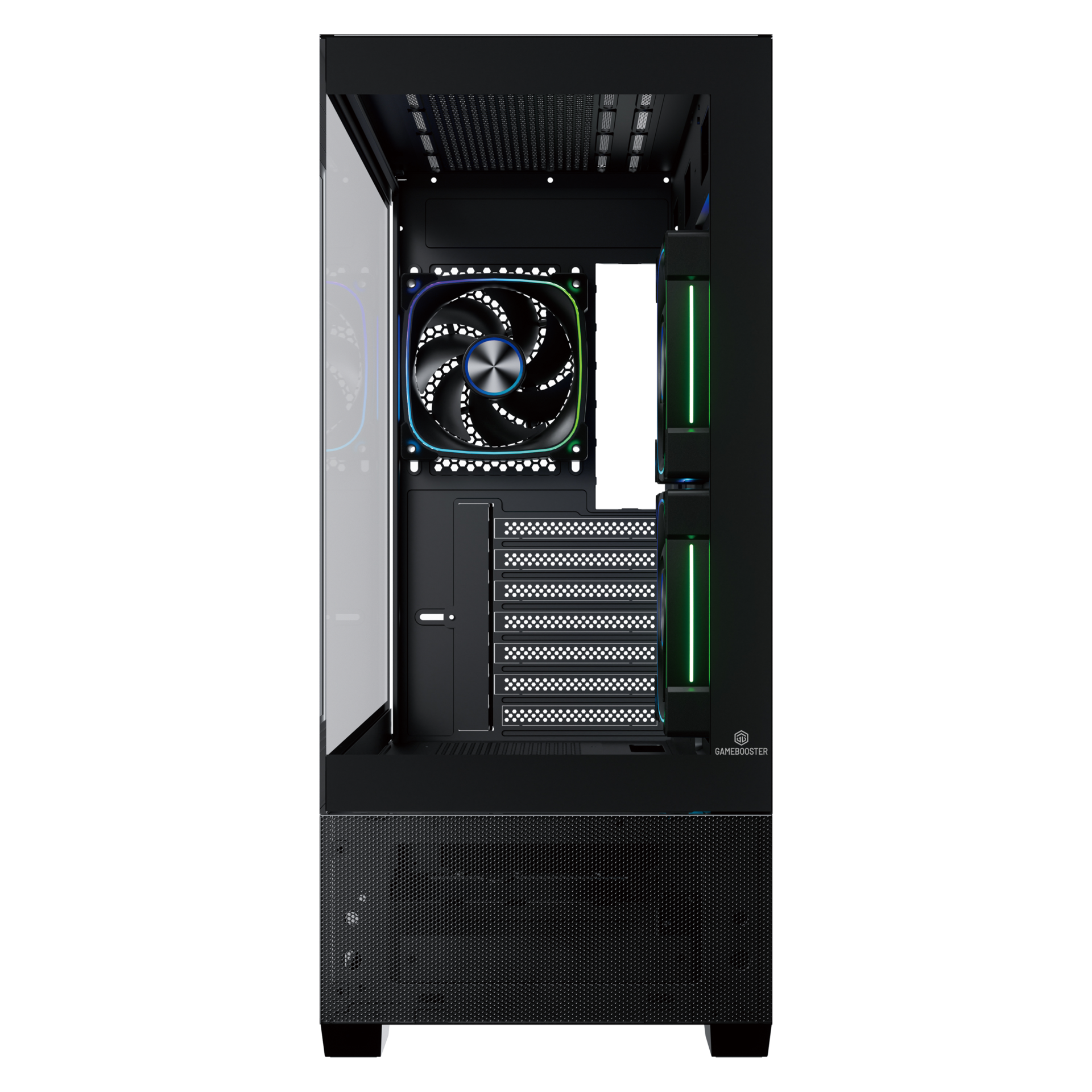 GAMEBOOSTER 750W 80+ BRONZE NYVRA ALPHA JBST-GBXMC03 3-RGB Fanlı Gaming Mid-Tower PC Kasası