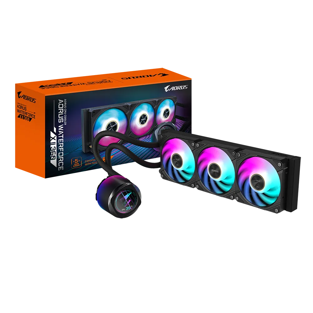 GIGABYTE 360MM AORUS WATERFORCE X II 360 LCD ARGB AM5-1851p Sıvı Soğutmalı İşlemci Fanı