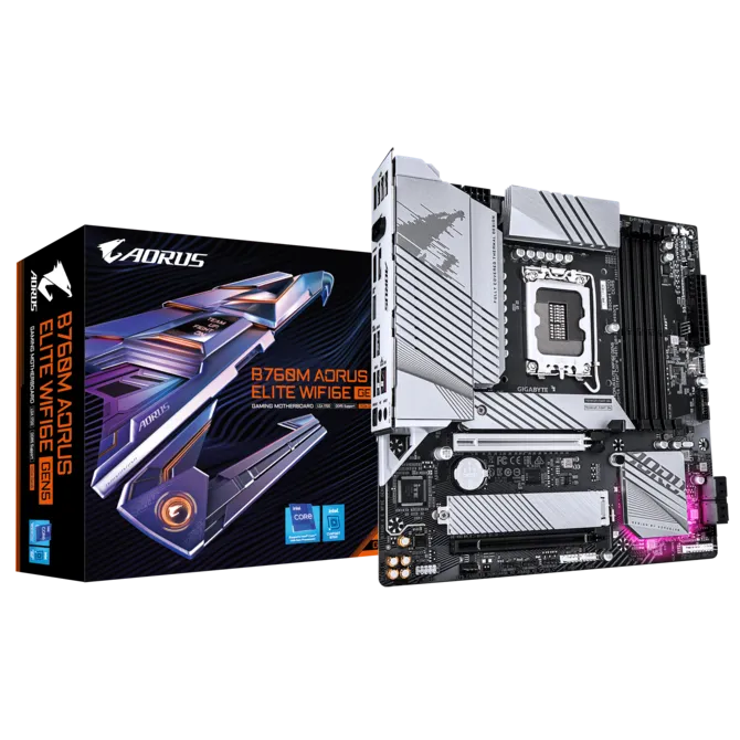 GIGABYTE B760M AORUS ELITE WIFI6E GEN5 DDR5 HDMI-DP TYPEC PCIE 4.0 1851p mATX