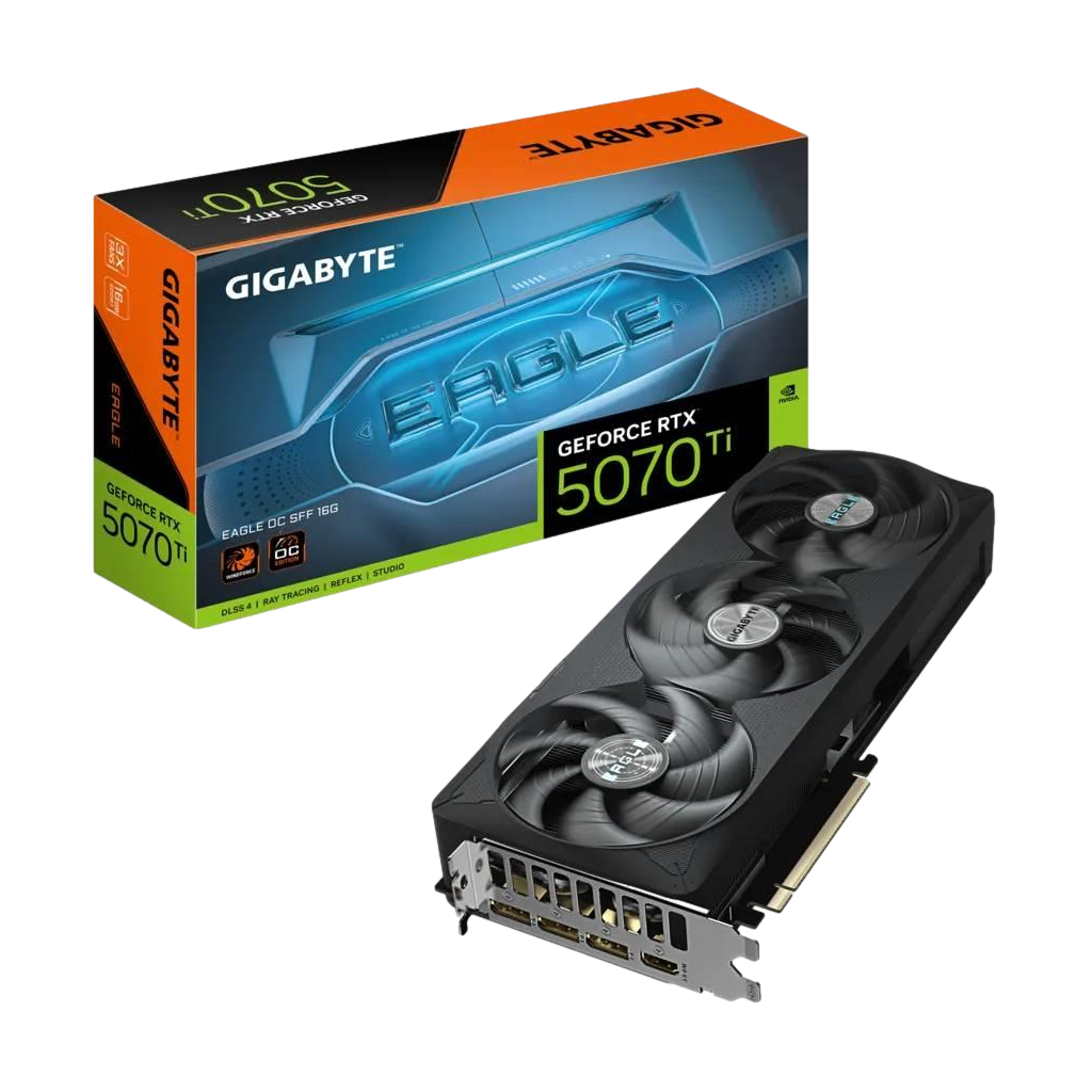 GIGABYTE GV-N507TEAGLE OC-16GD, RTX5070TI, EAGLE OC, 16Gb, GDDR7, 256BIT, 3 Fanlı, 1xHDMI, 3xDP, GAMING Ekran KARTI