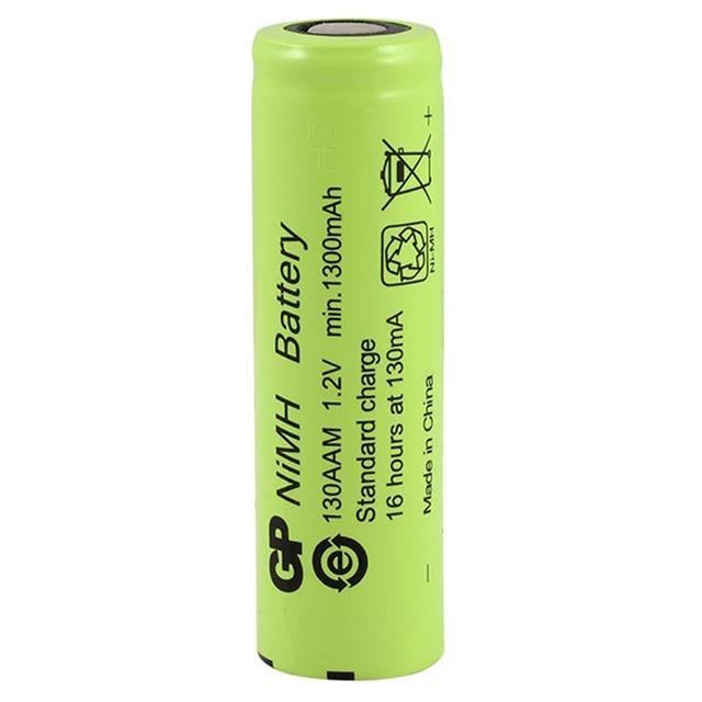 Gp  1.2 Volt 1300 mA Düz-Kafa Şarjlı Kalem Pil 130AAM