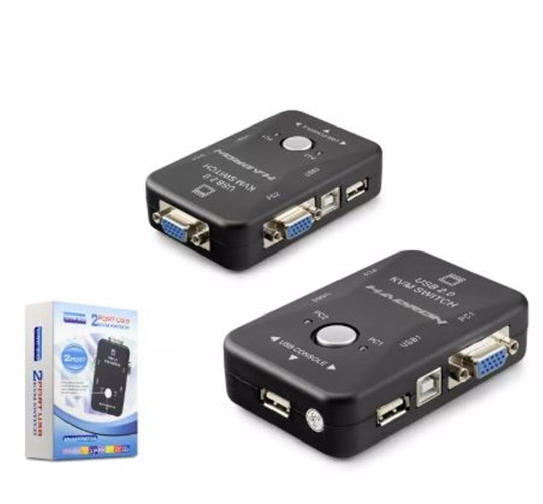 HADRON HDX1360 VGA USB KVM SWITCH 2GİRİŞ 1ÇIKIŞ SİYAH