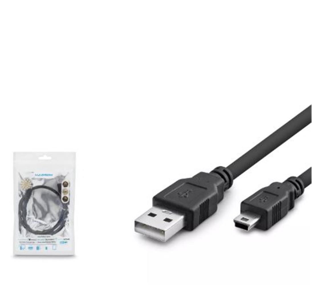 Hadron Hdx7524 Usb Mini V3-5Pin To Usb Kablo 50Cm Siyah
