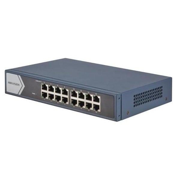 HIKVISION 16port  10/100 Yönetilemez Switch Metal DS-3E0516-E(B)