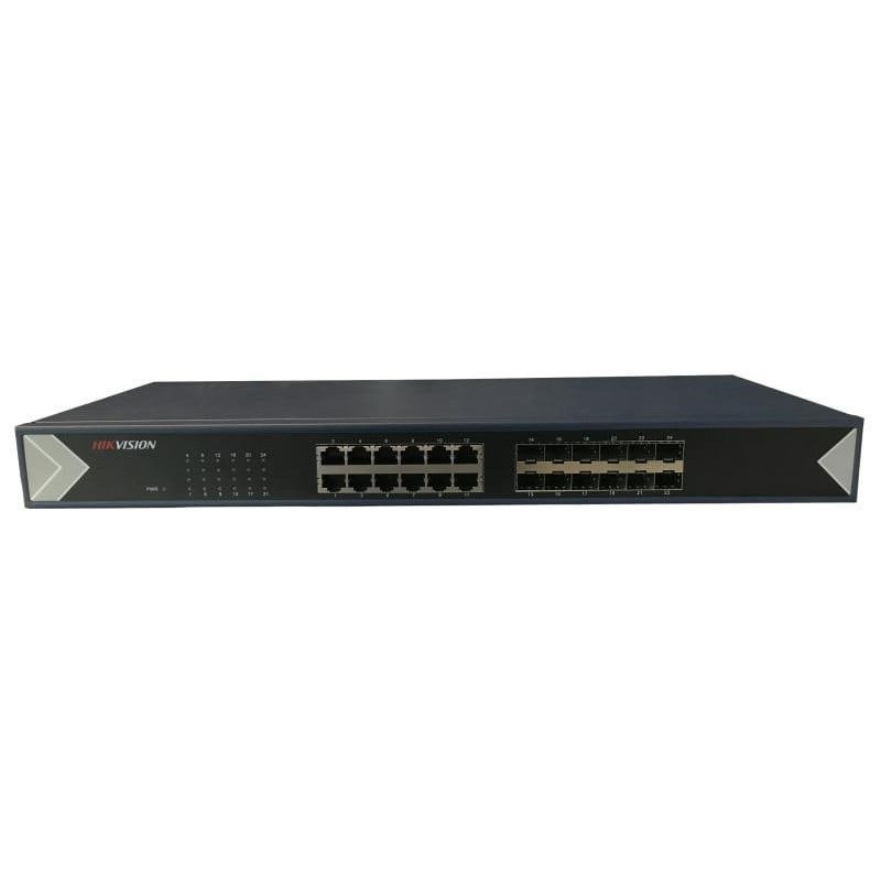 HIKVISION DS-3E0524TF 24 PORT GIGABIT (12x RJ45 LAN   12x SFP) YONETILEMEZ SWITCH